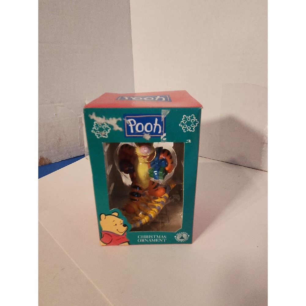 Winnie the Pooh Tigger on Snowshoe Ornament New